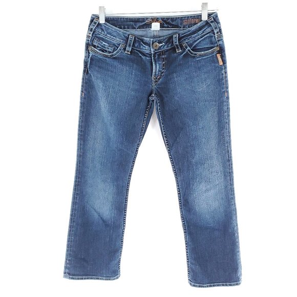 Silver Jeans Santorini Women Jean Low Rise Capri Blue Size 30 (30x25) - Picture 1 of 10